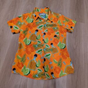 Dixxon The Anejo Party Button Up Orange Tequila Shirt Size M